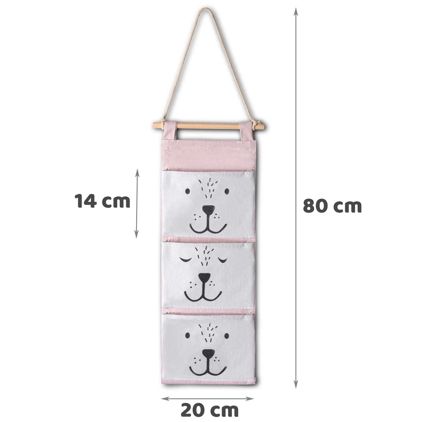 Hanging toy storage Nukido - Pink
