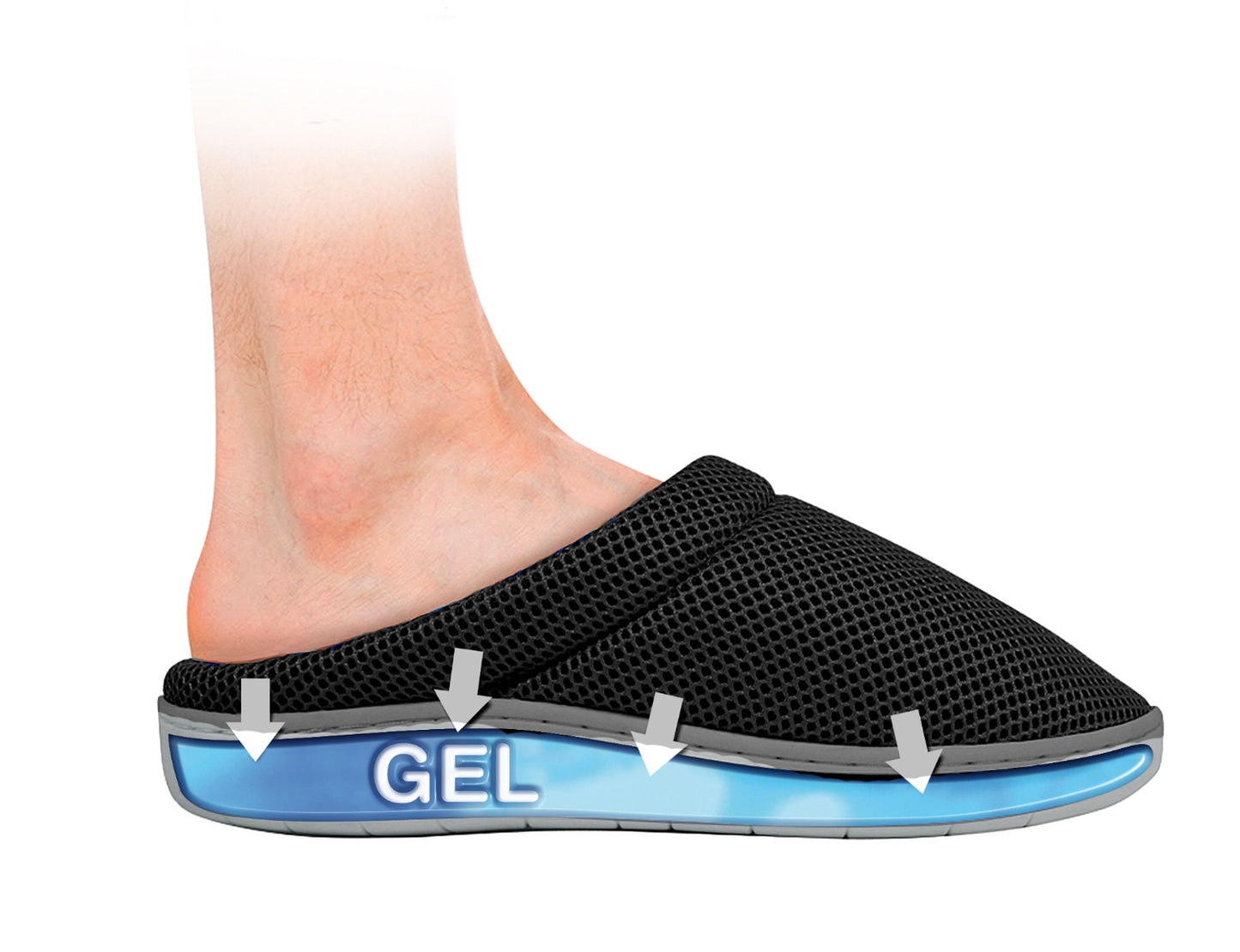 Happy Shoes - Comfort gel slippers - black 37/38