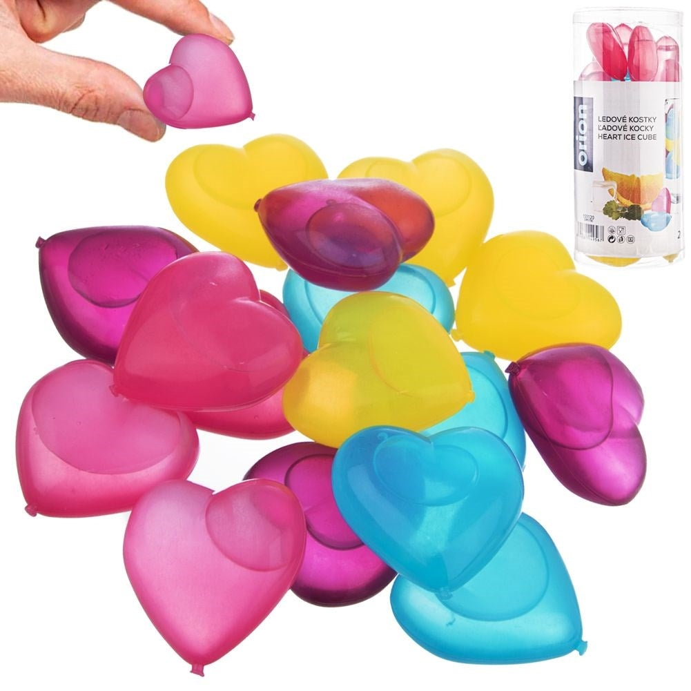 Heart-shaped ice cubes for cooling drinks