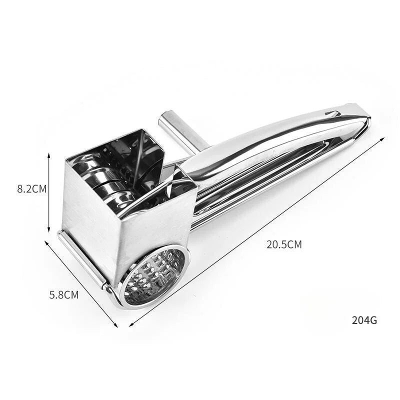 Herzberg HG-04289:Stainless Steel Manual CheeseGrater with 4 Grater