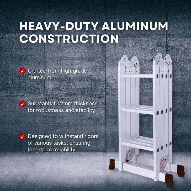 Herzberg HG-5002: Multi-OrientationAluminum Folding Ladder
