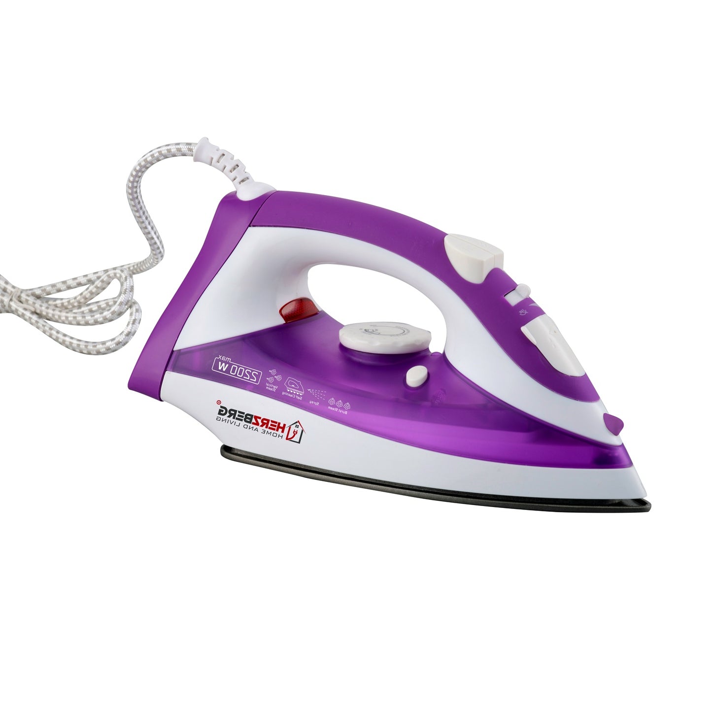 Herzberg HG-8036: 2200W Steam Iron - Purple