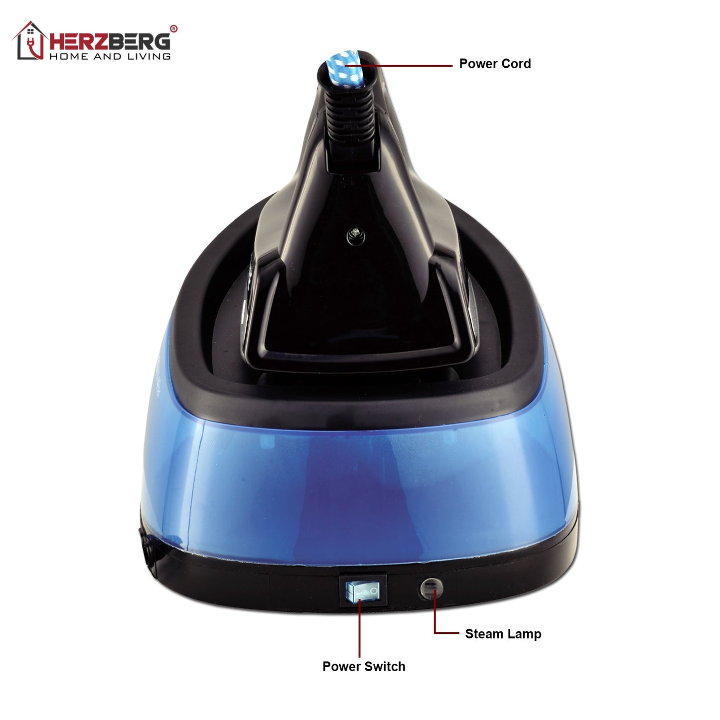 Herzberg HG-8039: 2200W Iron with Steam Station