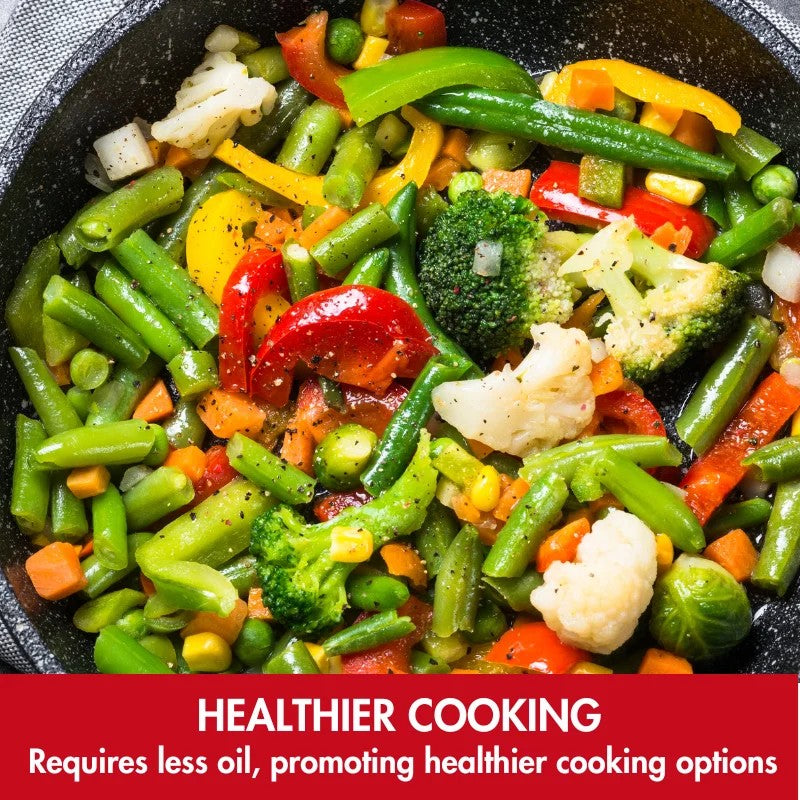 Herzog HR-2612: 32cm Deep-Fry Pan With Aroma Knob Lid
