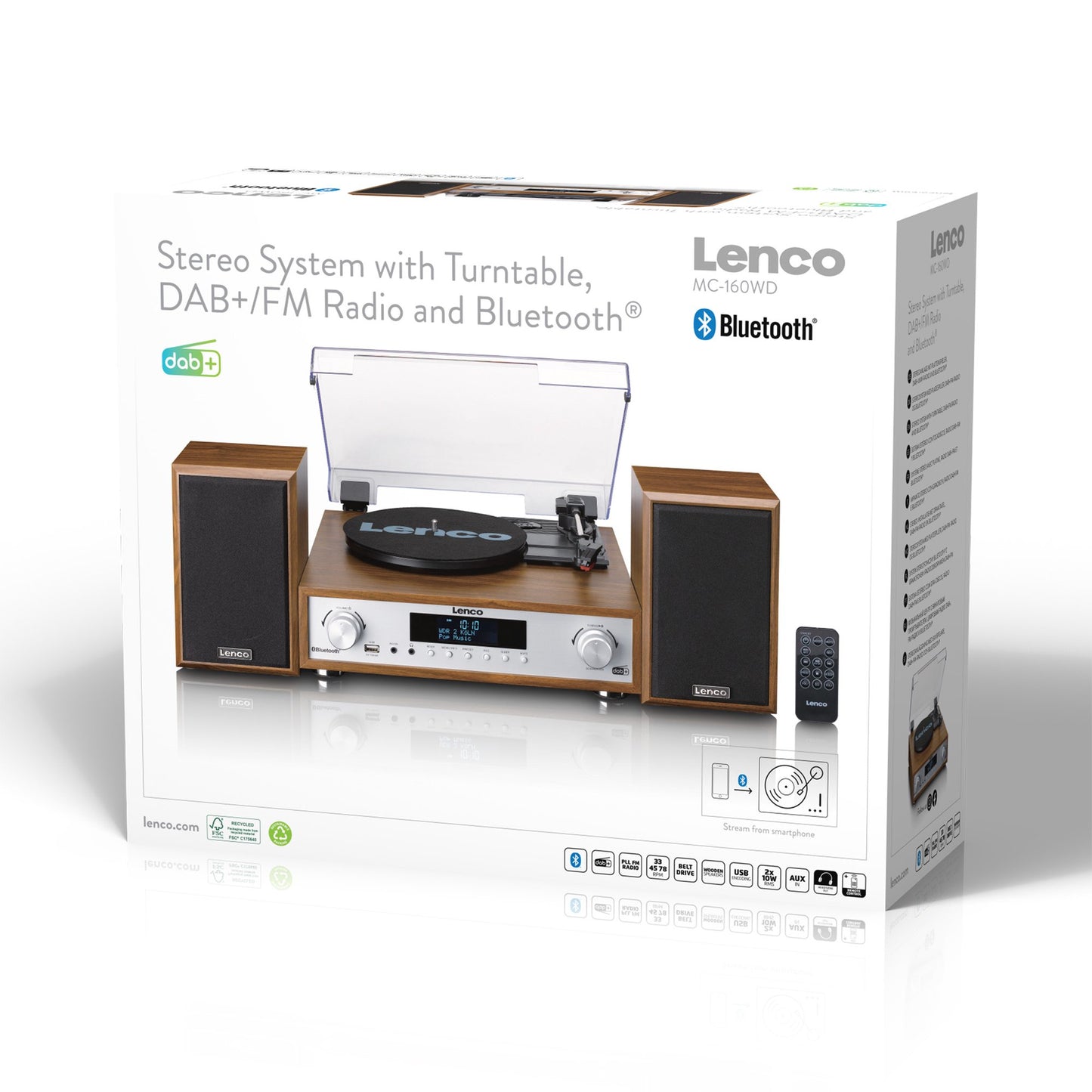 HiFi Stereo System with Record Player, Bluetooth, DAB+ Radio