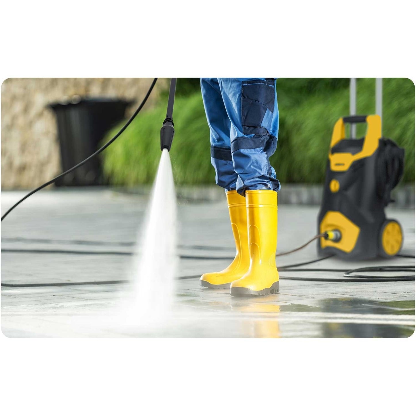 High pressure washer with hose reel 2200W Humberg HM-301