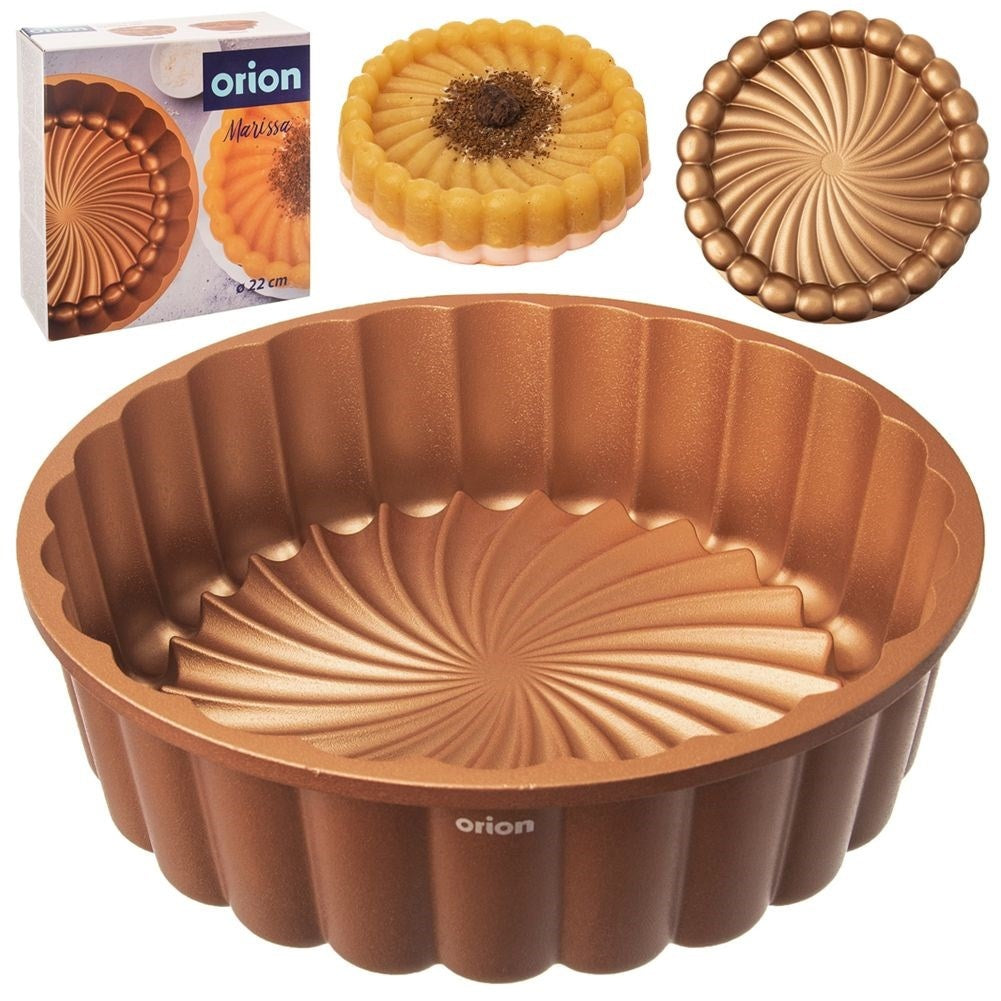 High-quality round baking pan with non-stick coating