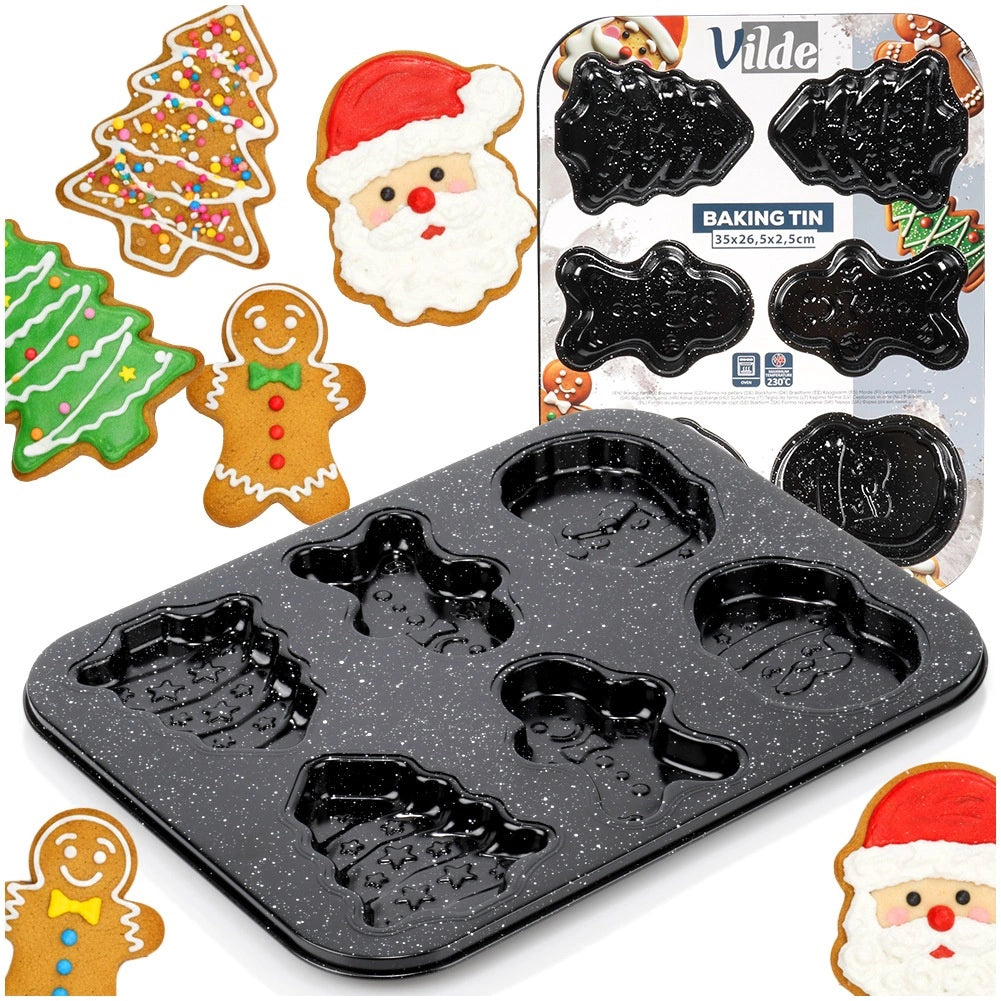 Holiday Cookie Mold, Granite Coated, 35x26.5x2 cm