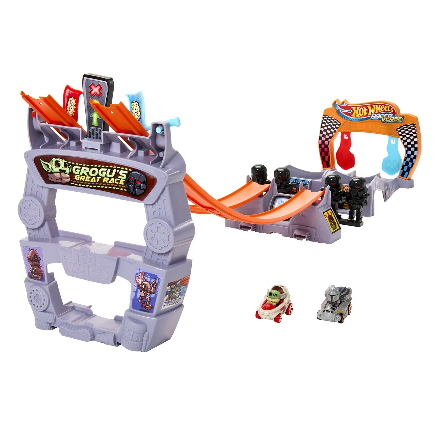 Hot Wheels Racer Verse Dark Trooper Drag Race