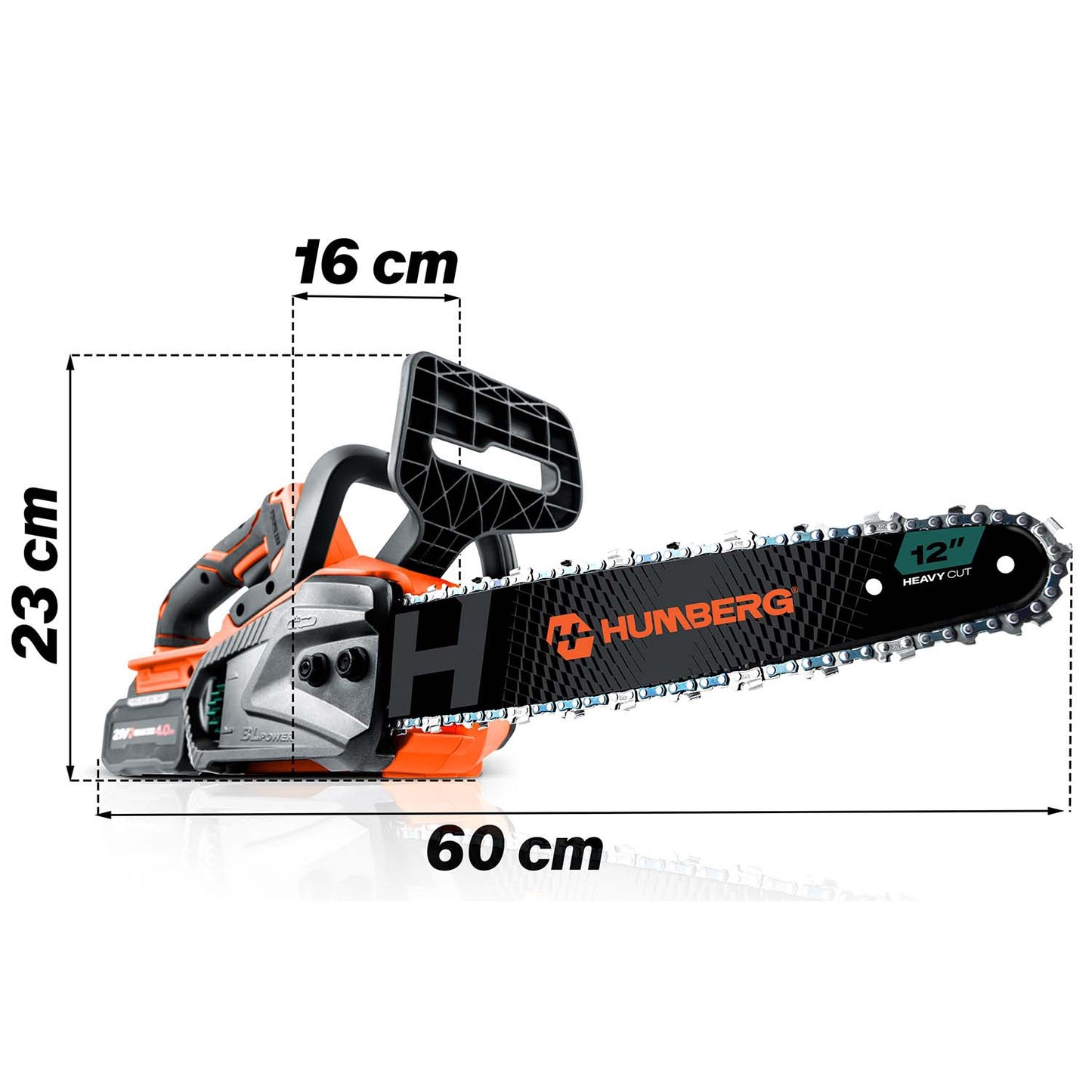 Humberg HM-436 12" Cordless Chainsaw