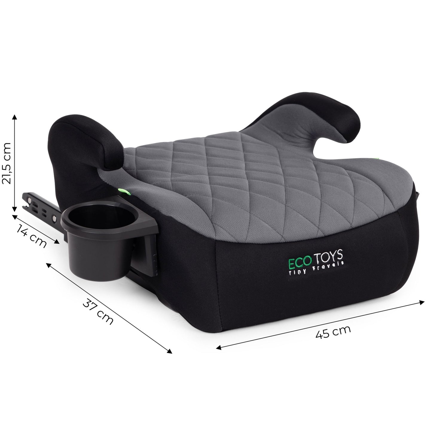 ISOFIX Car Booster Seat with Cup Holder, 125-150 cm