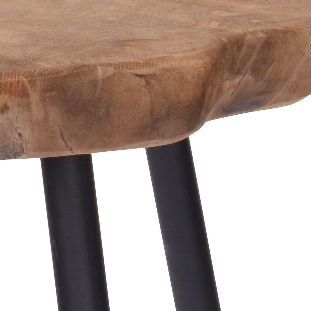 Industrial teak table: coffee table/flower table in loft style