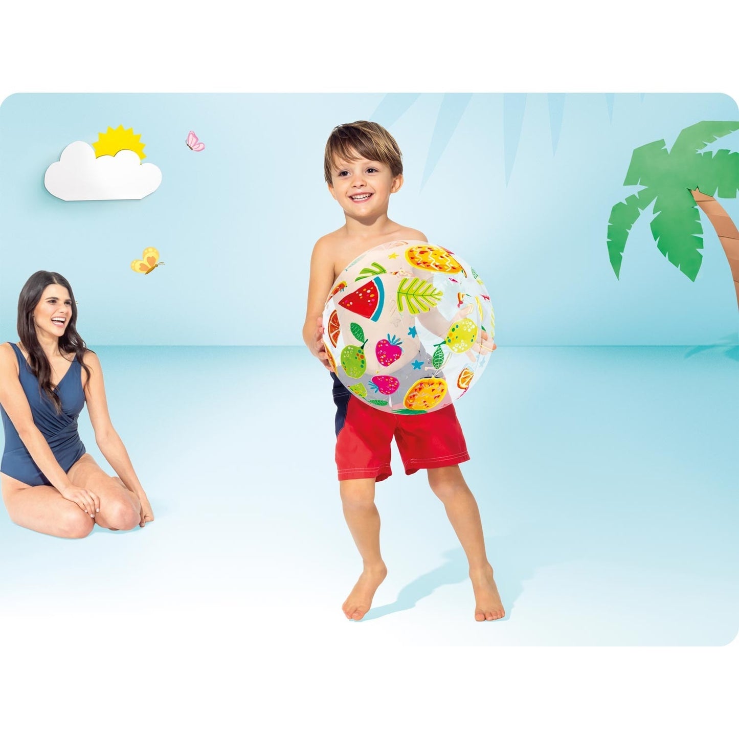 Inflatable beach ball fruit 51 cm INTEX 59040