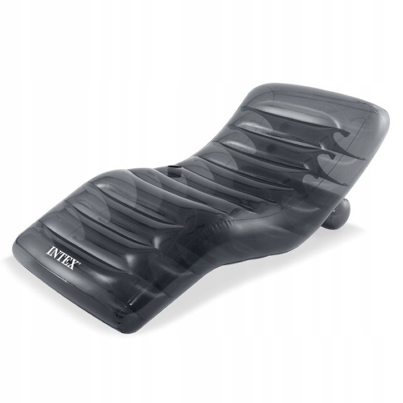 Inflatable black swimming mattress 191x99cm INTEX