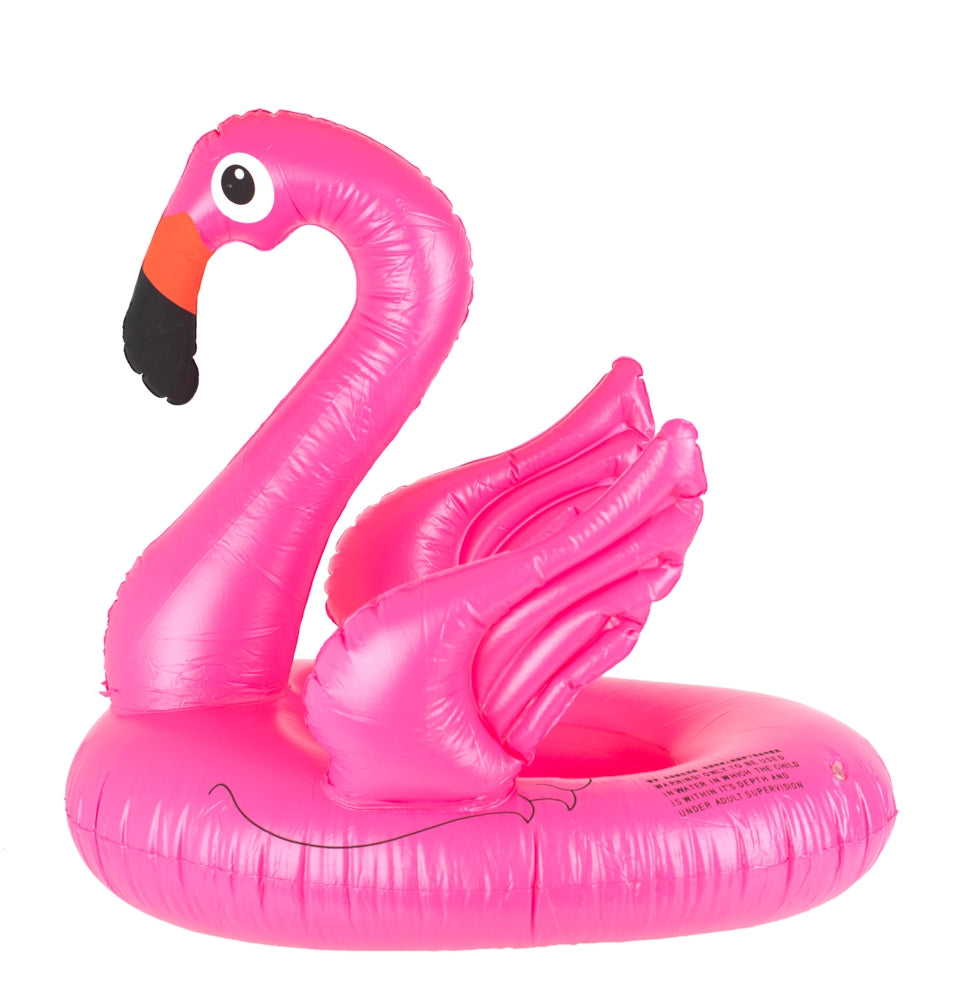 Inflatable children's pontoon wheel flamingo