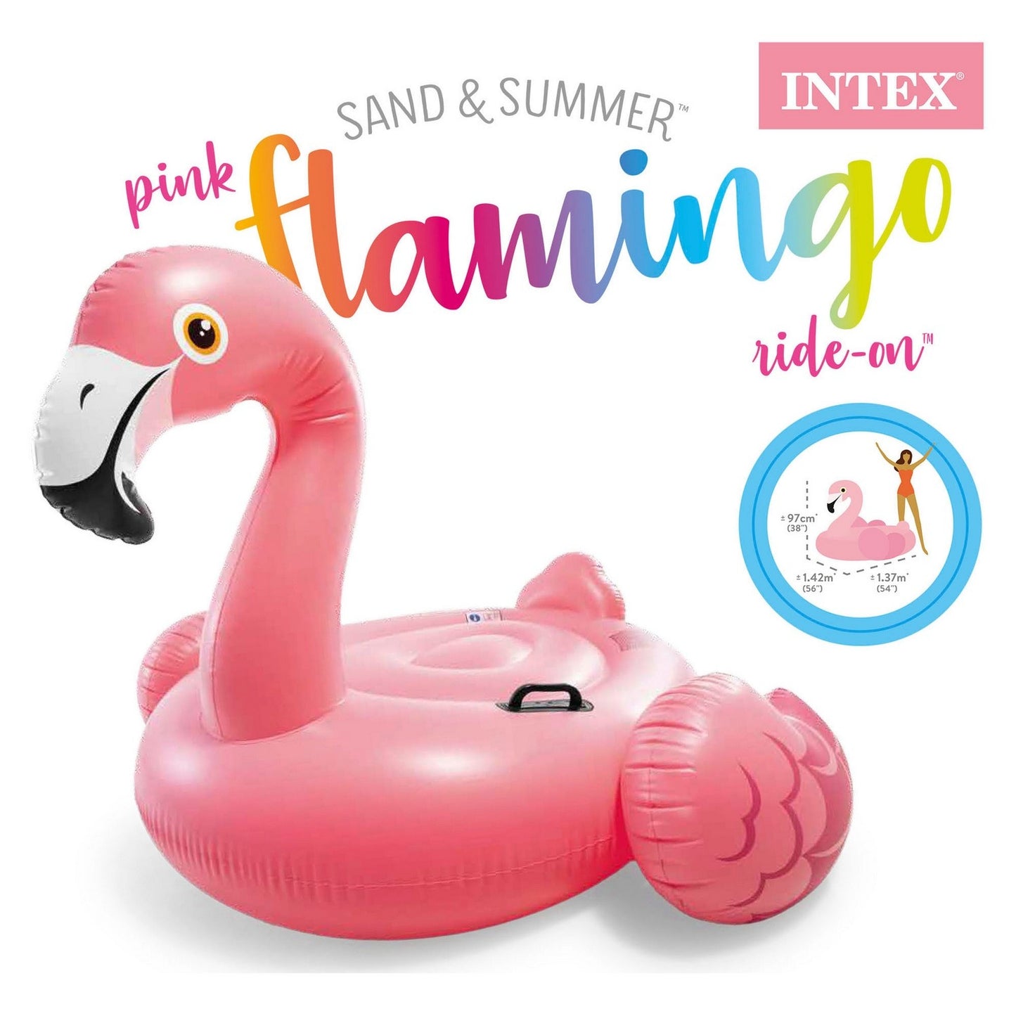 Inflatable flamingo island 142 x 137 x 97 cm INTEX 57558