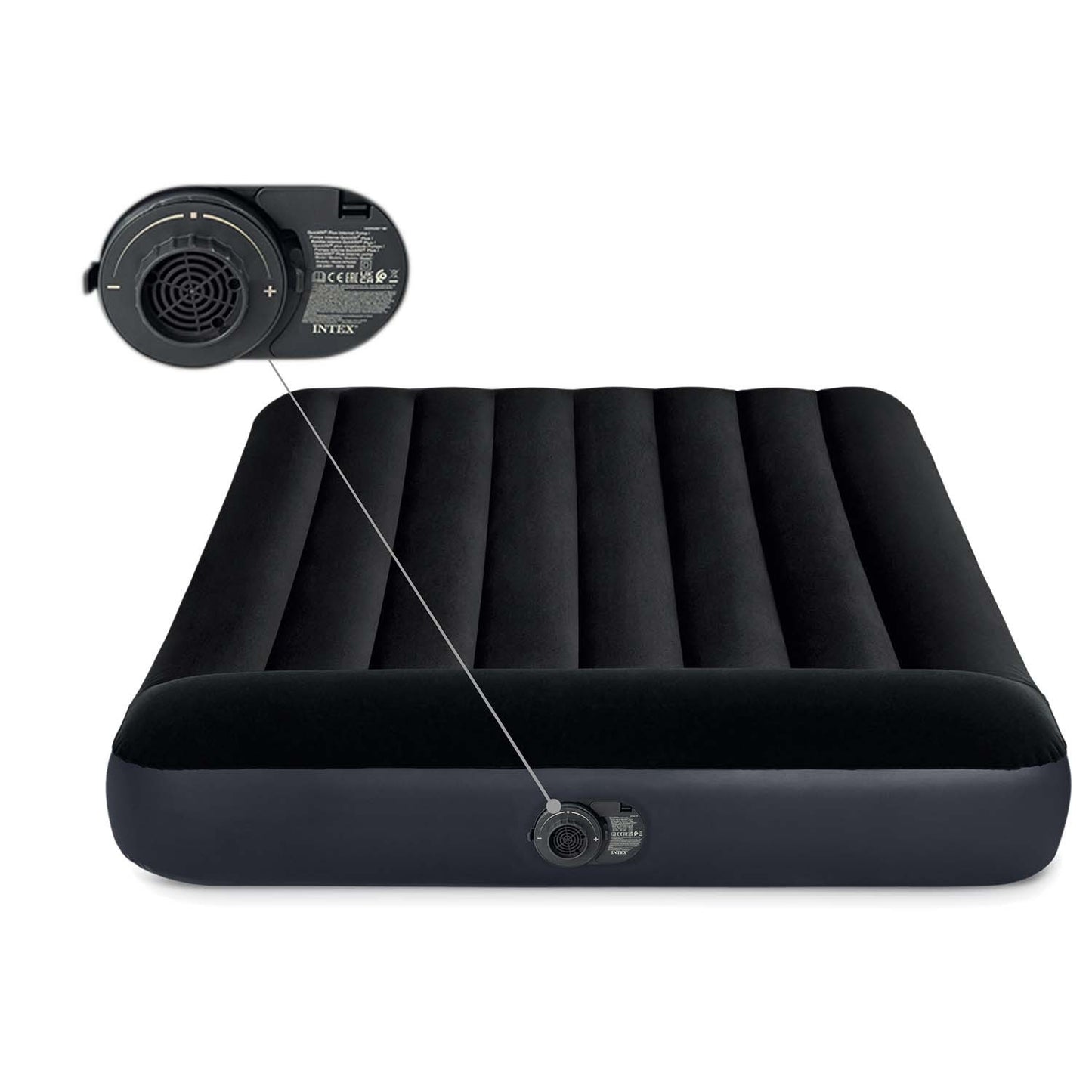 Inflatable mattress 191x137x25 cm with built-in electric pump INTEX 64148