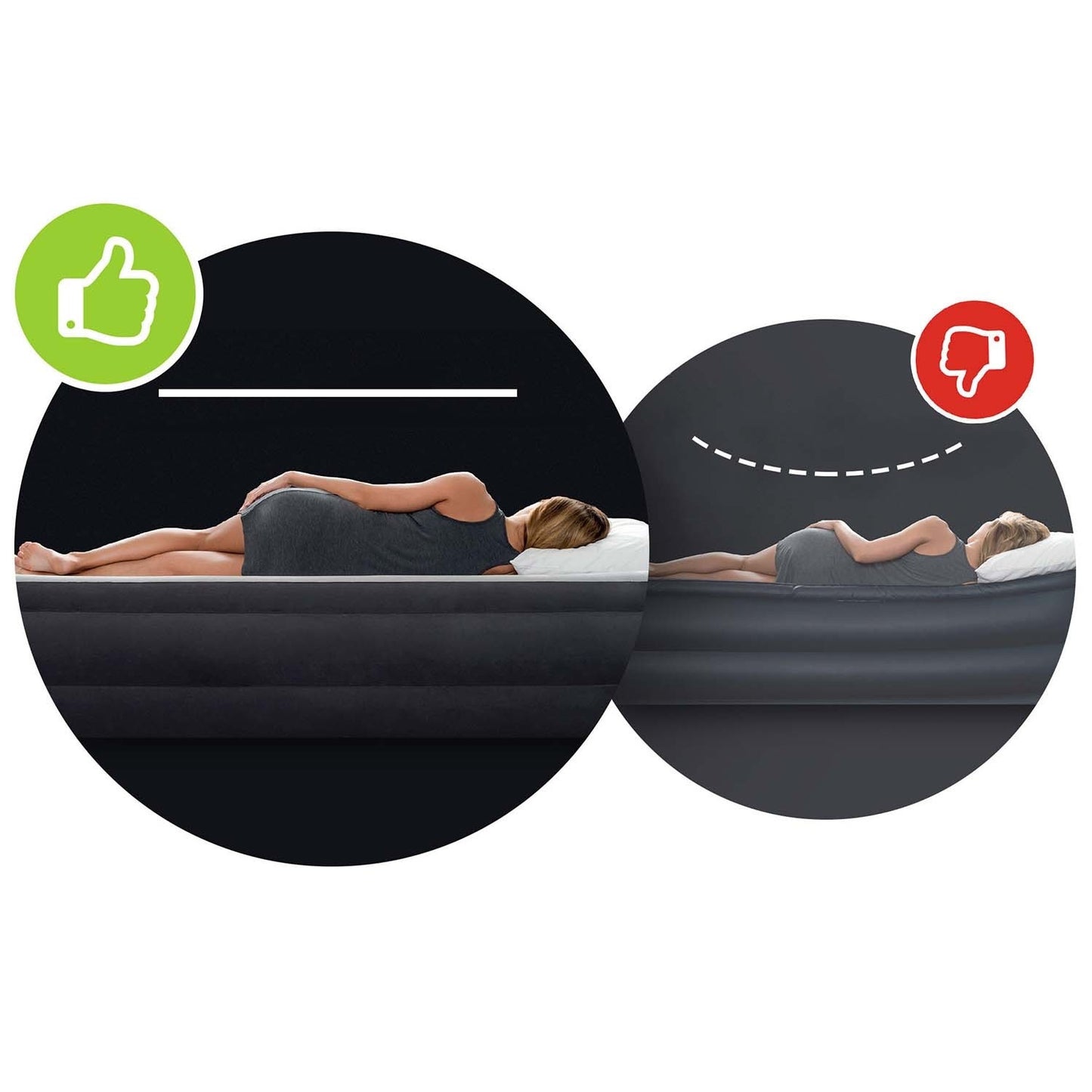 Inflatable mattress 191x99x33 cm with built-in electric pump INTEX 67766