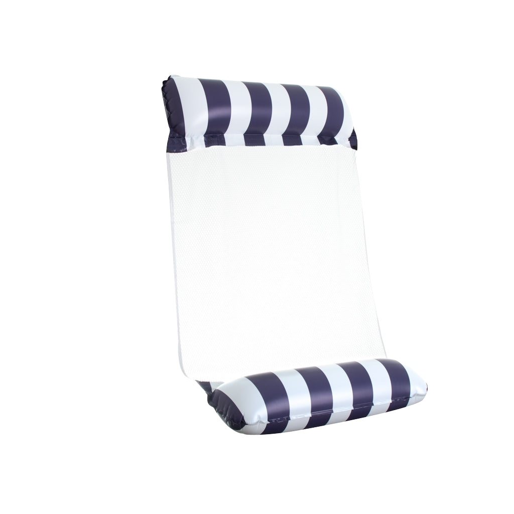 Inflatable mattress swimming chair 120x70cm navy blue