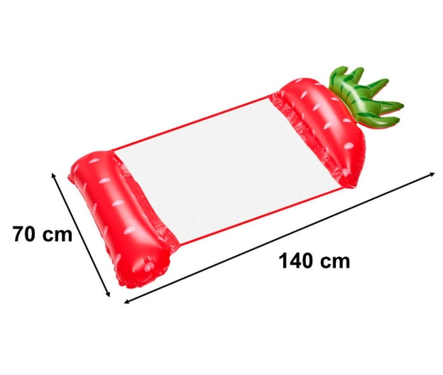 Inflatable mattress swimming chair strawberry