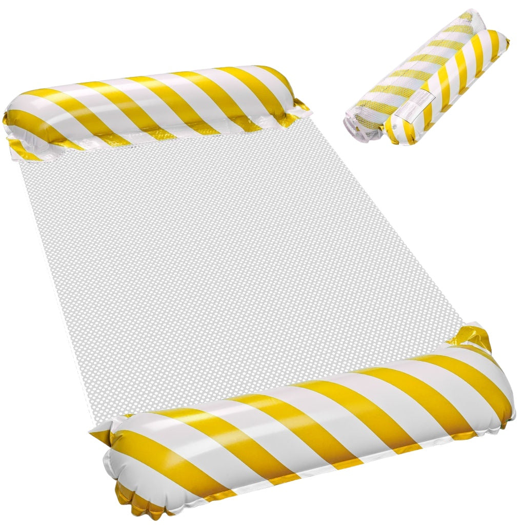 Inflatable mattress swimming chair yellow