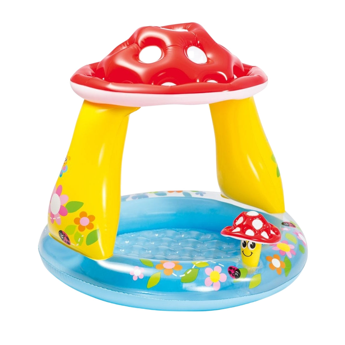 Inflatable paddling pool for children, toadstool roof, Intex 57114