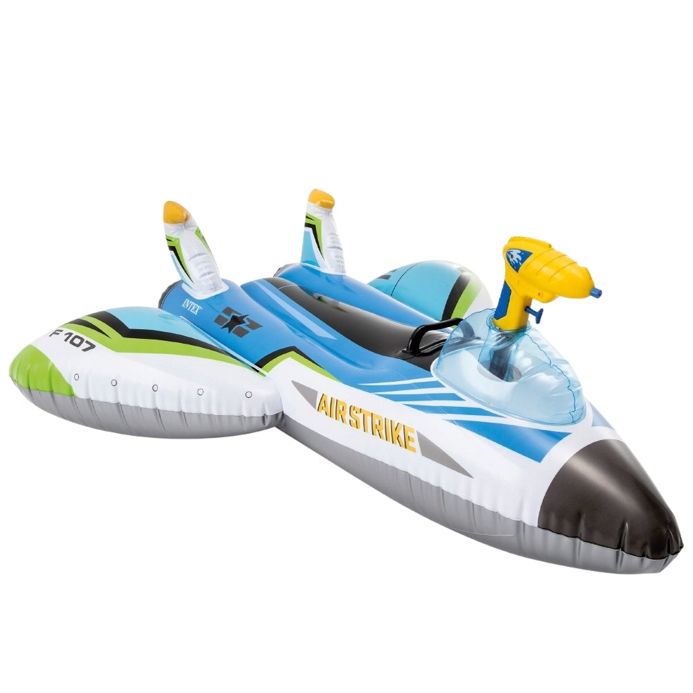 Inflatable plane with a water gun, green INTEX 57536