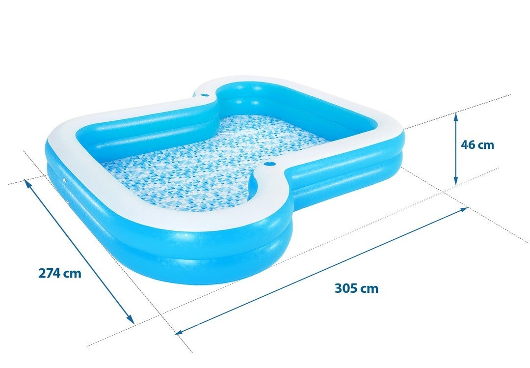 Inflatable pool 305 x 274 x 46 cm blue Bestway 54321