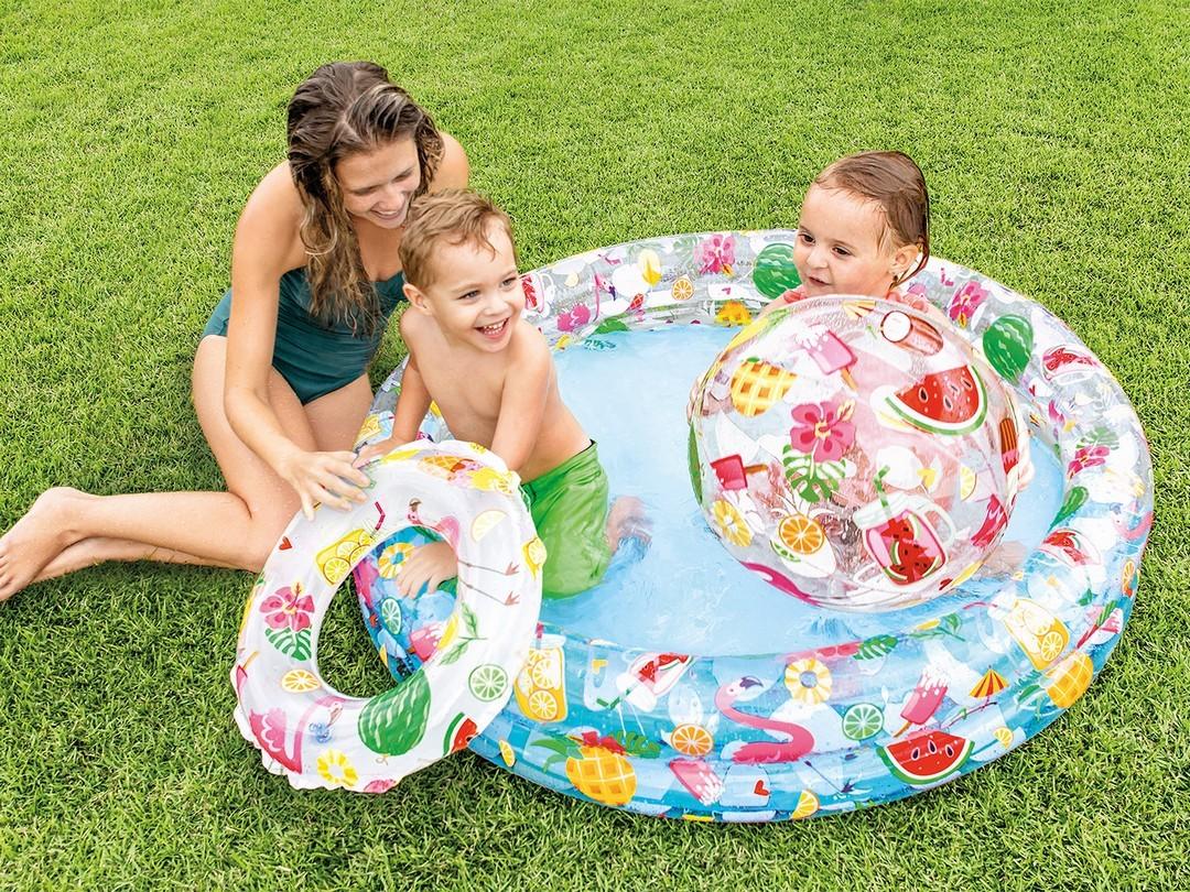 Inflatable pool ring and ball set 122 x 25 cm INTEX 59460