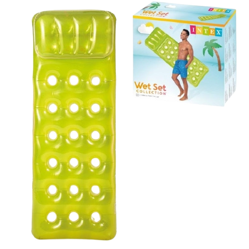 Inflatable swimming mattress 188 x 71 cm green - 58890 INTEX