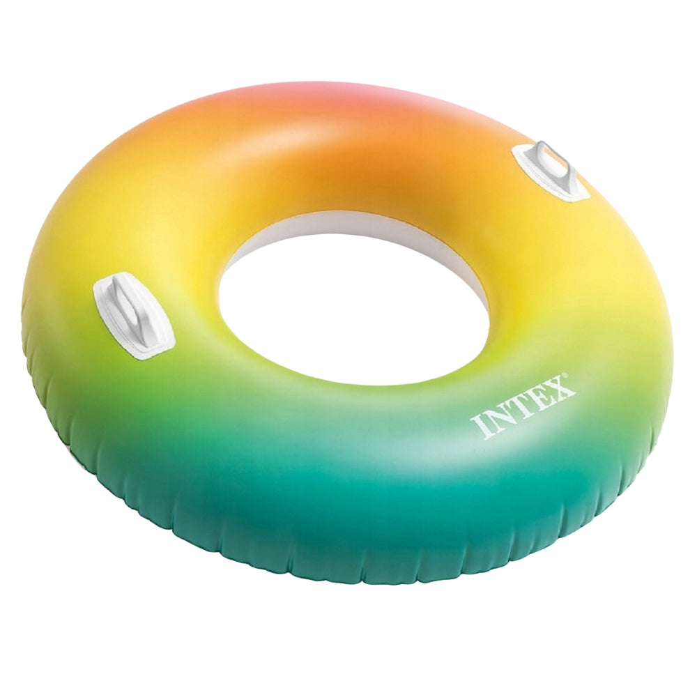 Inflatable swimming wheel rainbow 119cm INTEX
