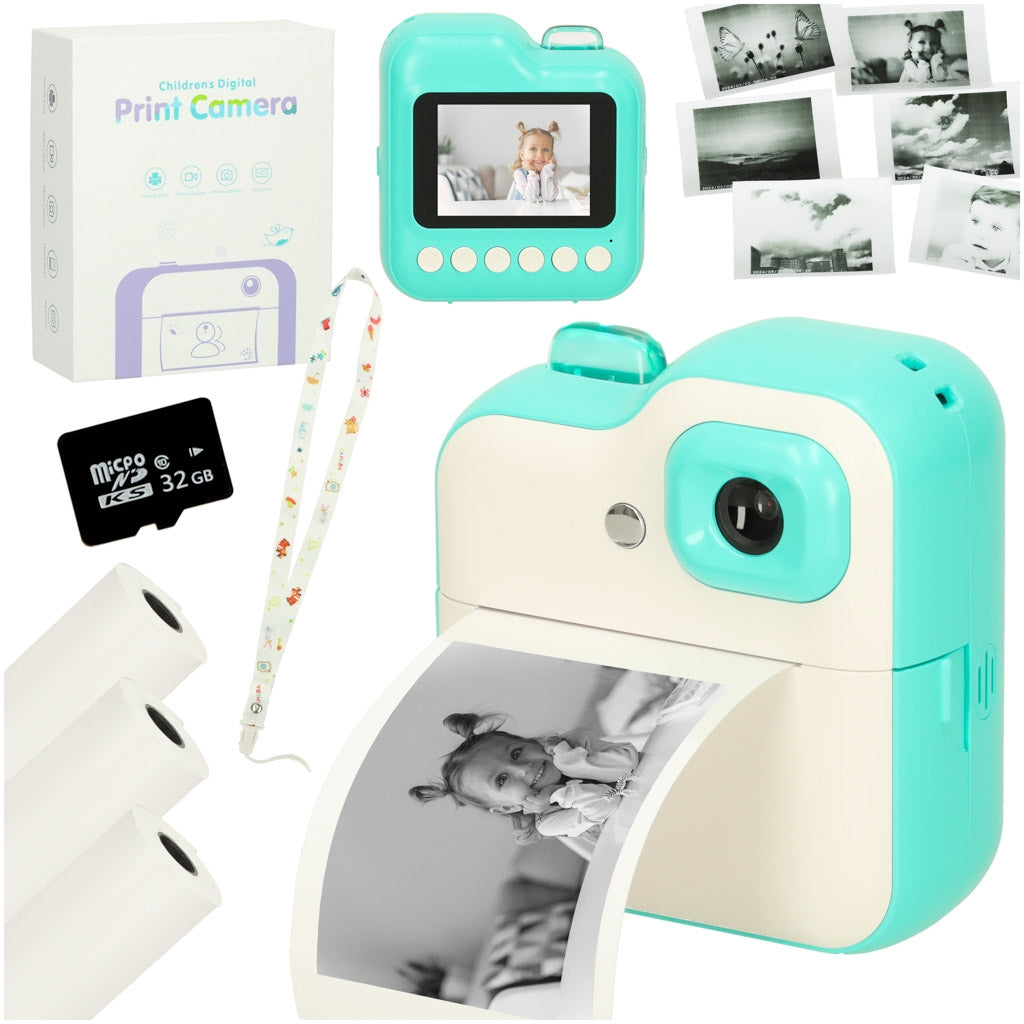 Instant camera for kids 1GB 24mpx green
