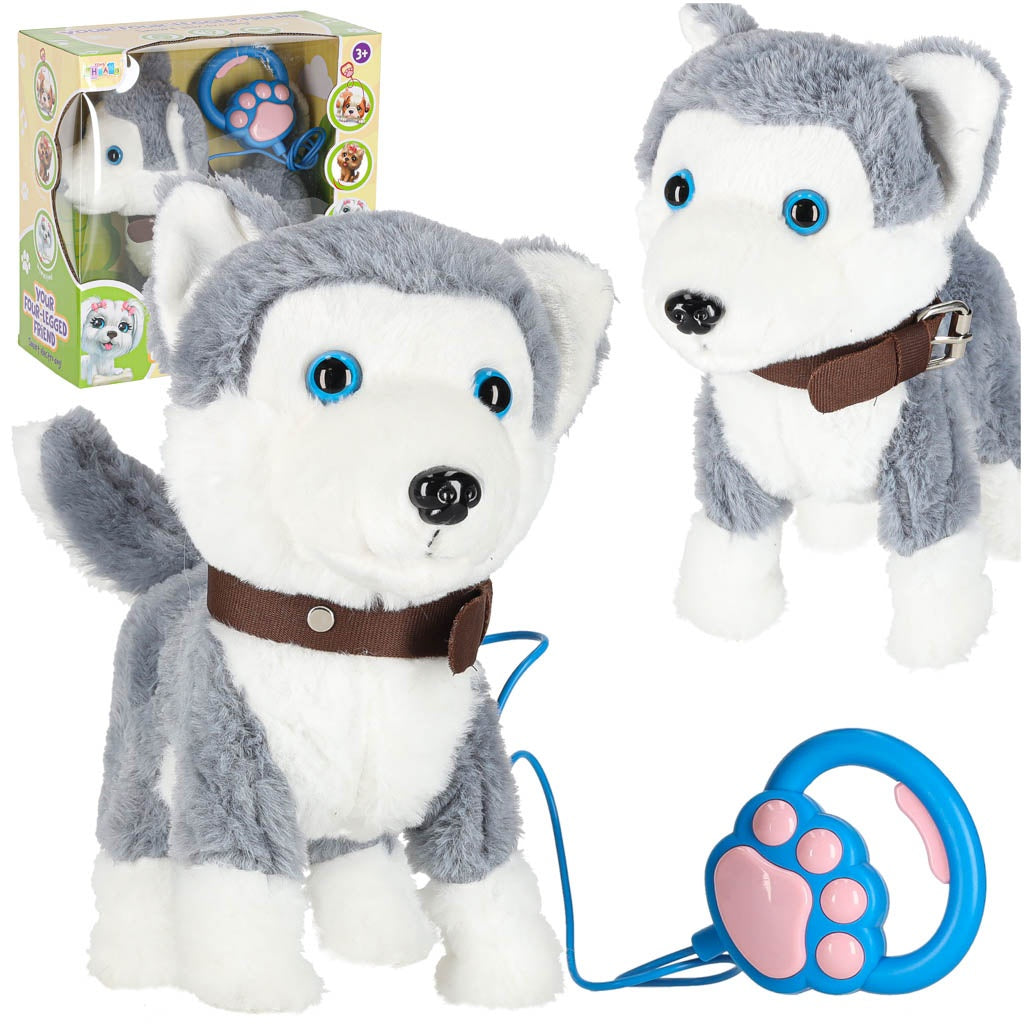 Interactive Husky Dog Toy – Barks, Walks, Wags Tail