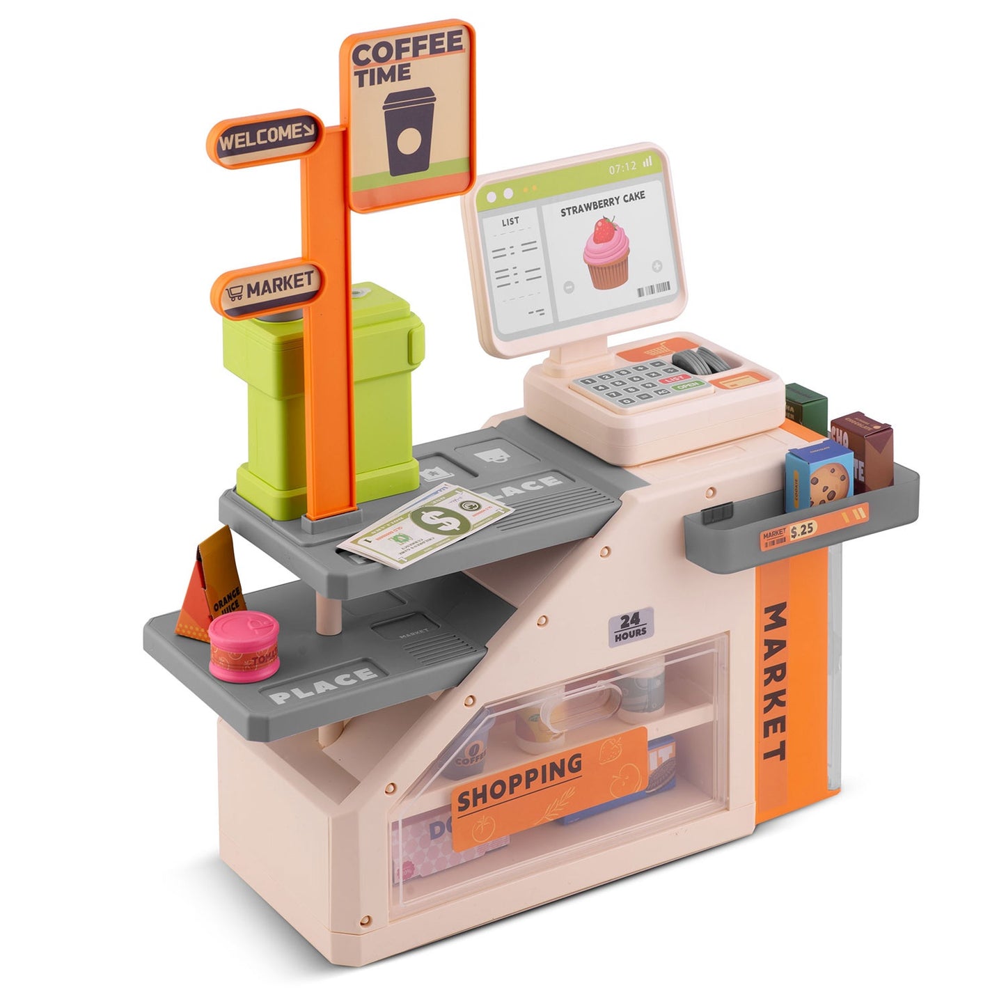 Interactive Toy Cash Register with Accessories Set
