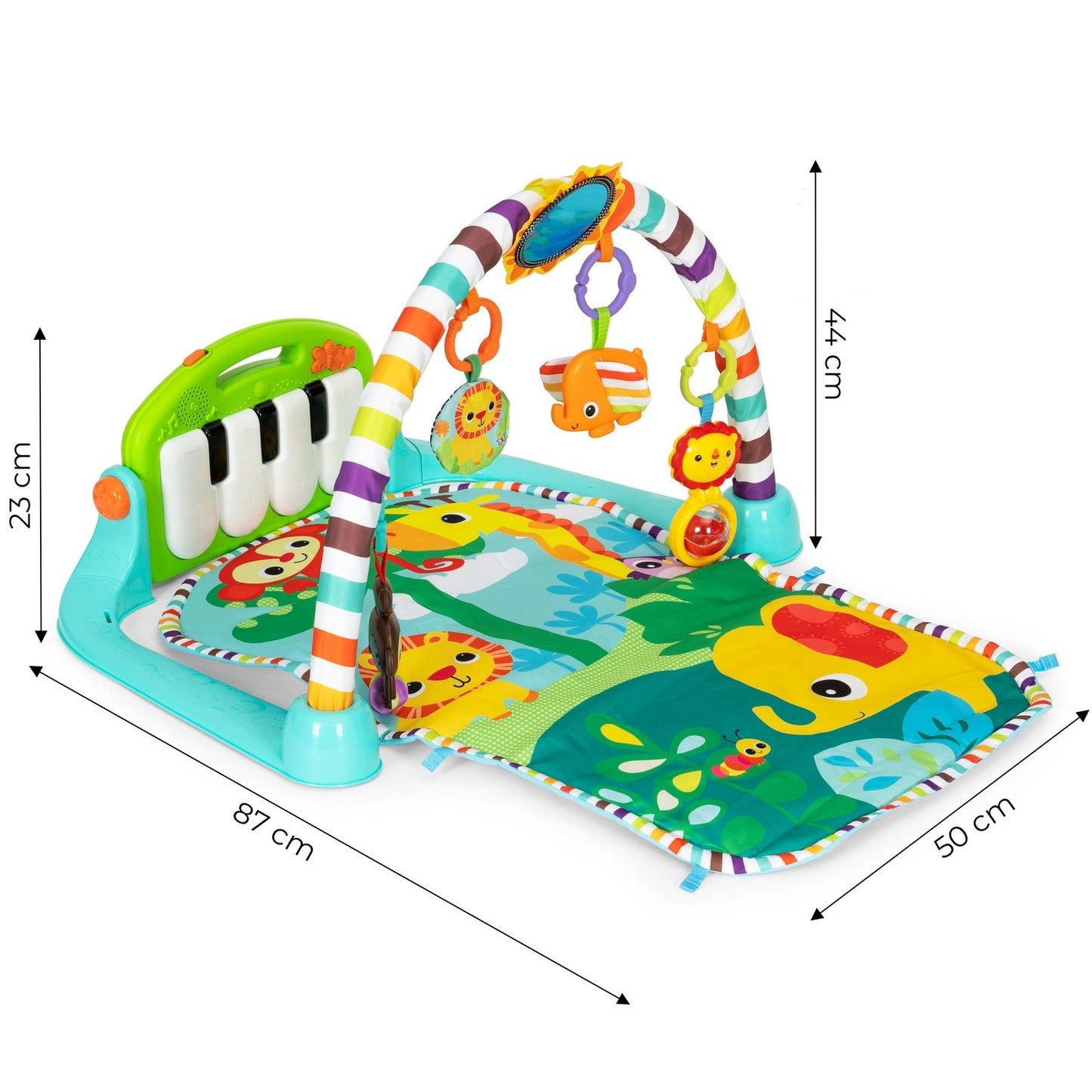 Interactive educational foam mat for babies + piano