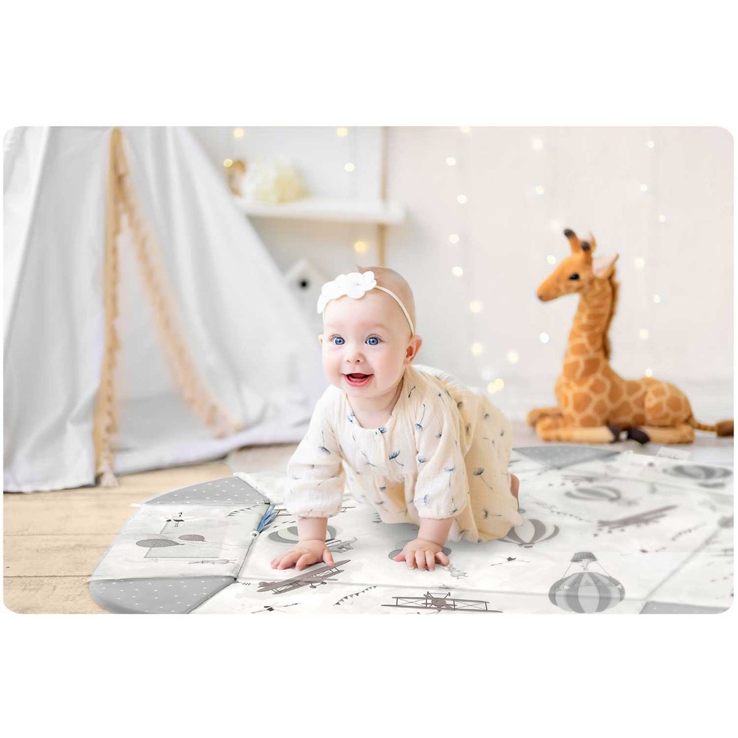 Interactive large educational mat with balloons from Nukido