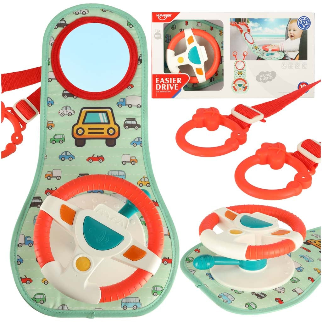 Interactive steering wheel for the car with sound