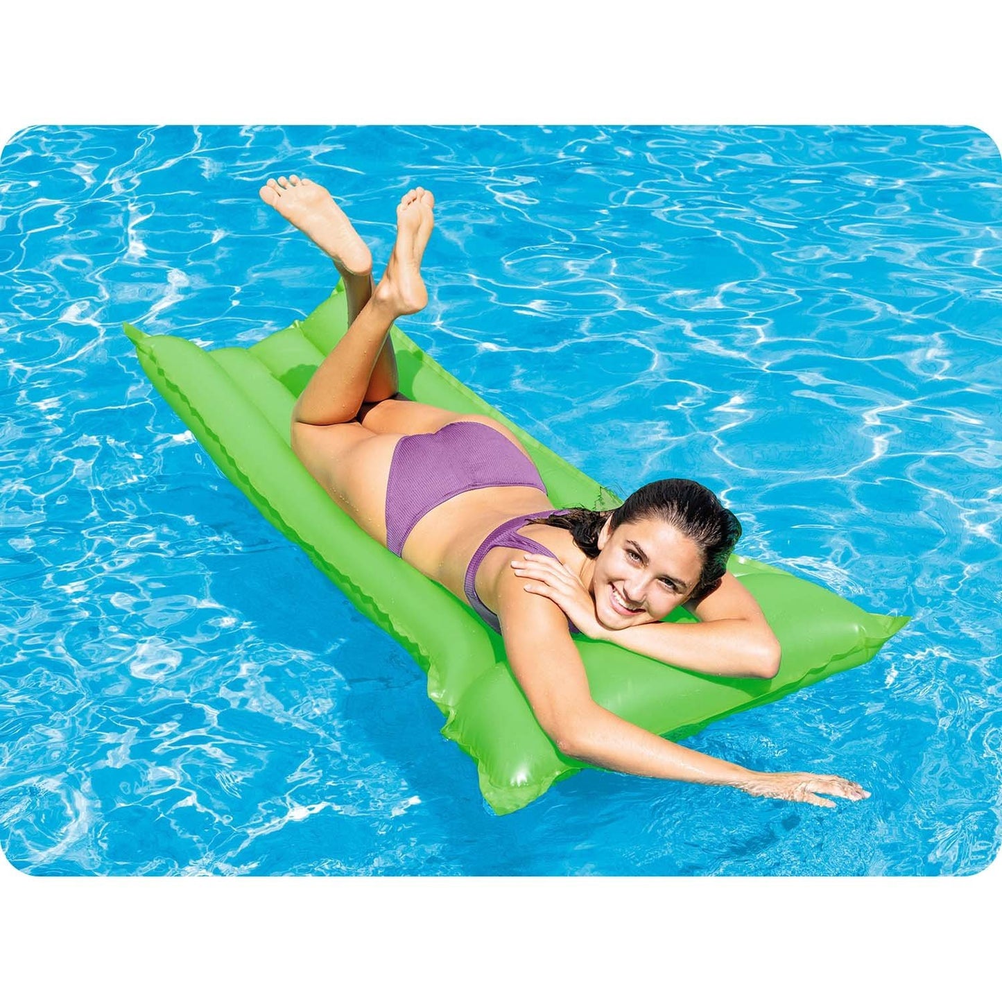 Intex 59717 green swimming mattress