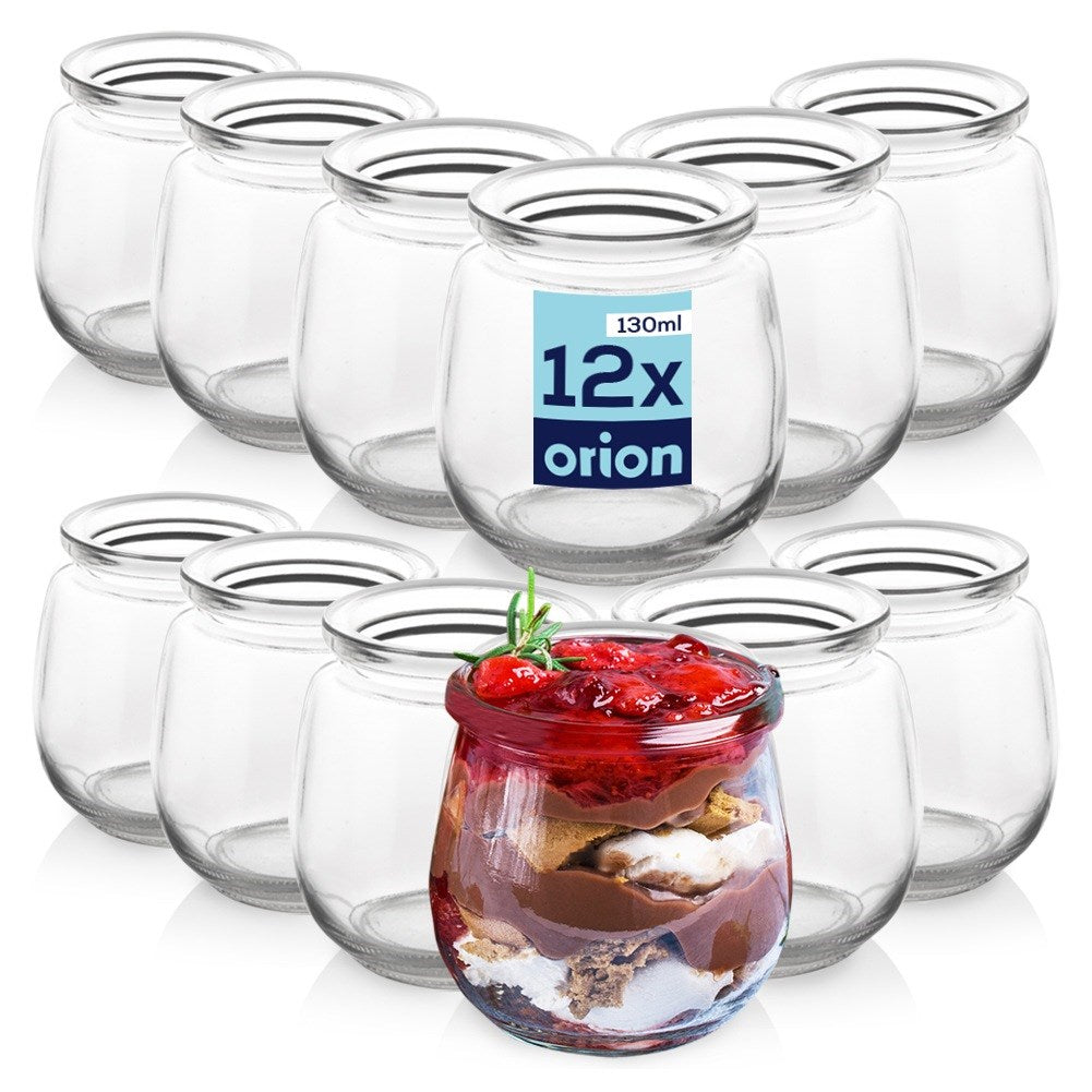 Jar for yogurt and desserts 130 ml 12 pcs.