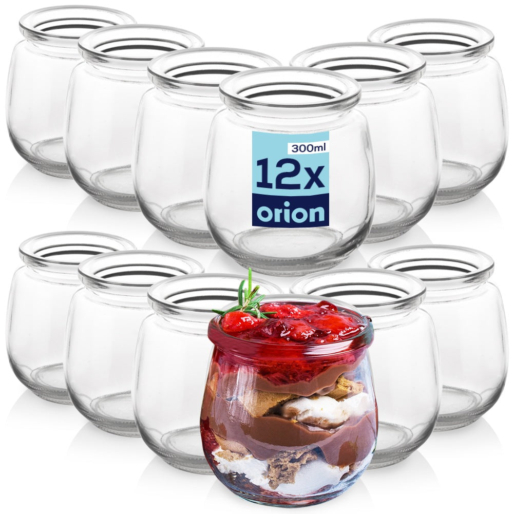 Jar for yogurt and desserts 300 ml 12 pcs.