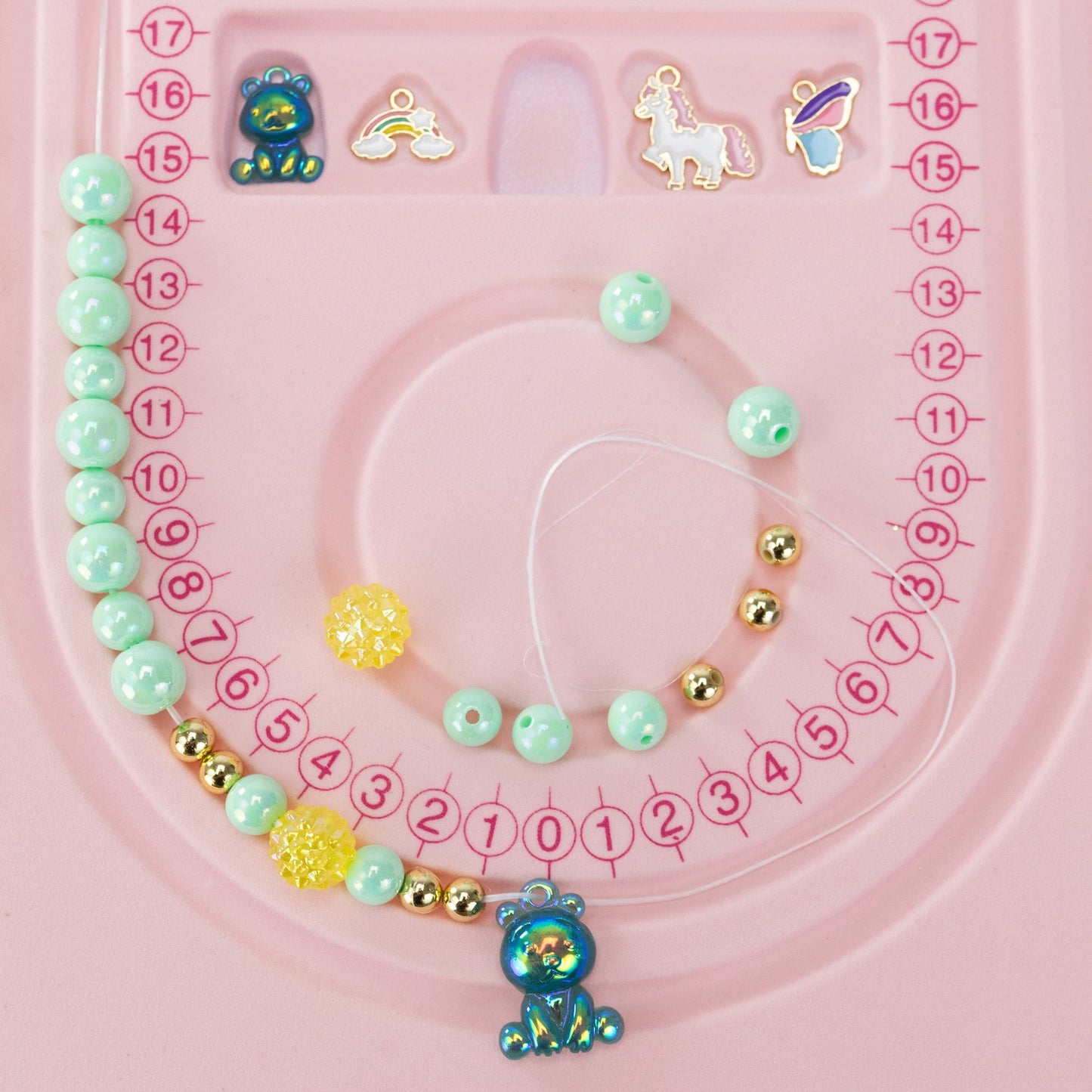 Jewelry Craft Set: 600 Beads, Charms & Ribbon