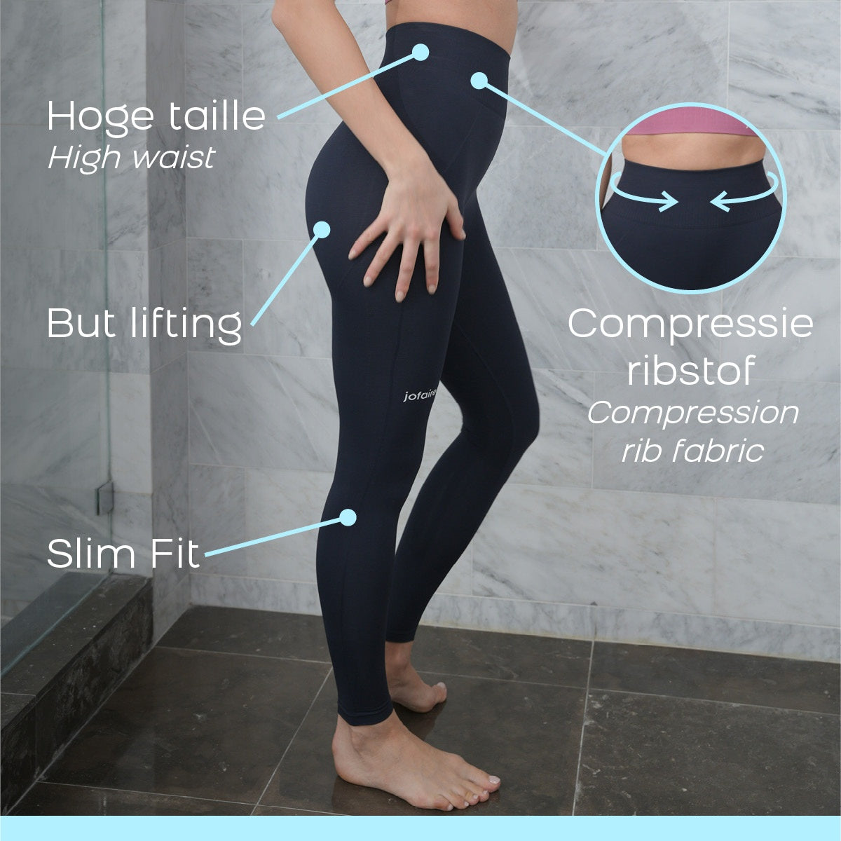 Jofairee - Perfect Shaper - Sports leggings - 2-pack - S