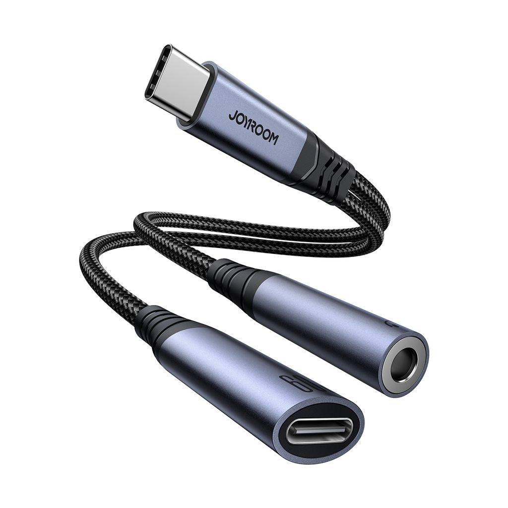 Joyroom Audio Adapter USB-C to 3.5 mm AUX & USB-C - Black