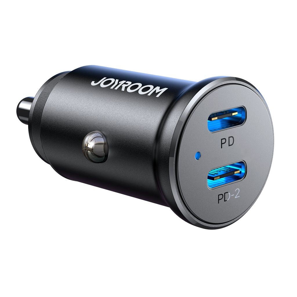 Joyroom Car charger with 2x USB-C 30W ini Metal Dual