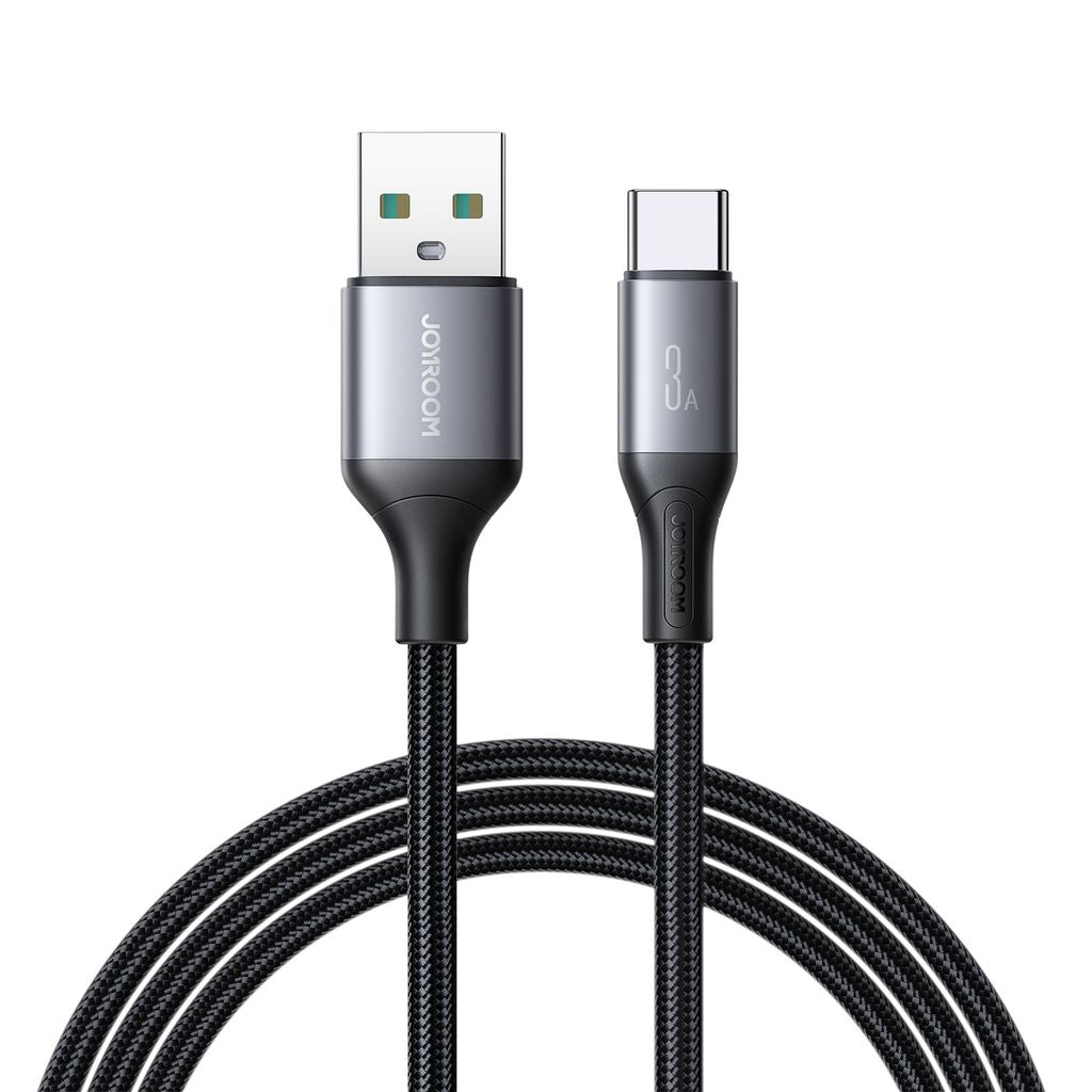 Joyroom Flash Series Fast Charging USB-A to USB-C Cable 3A, 1m - Black