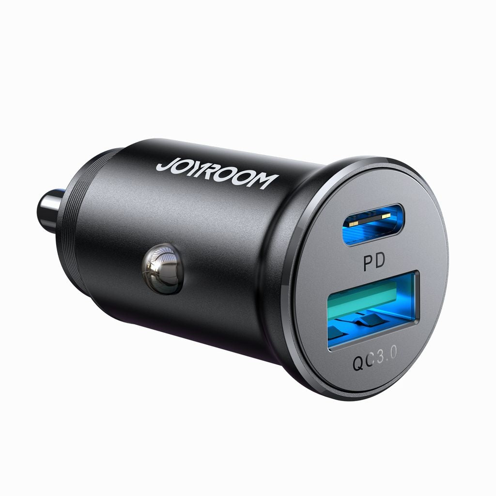 Joyroom Mini car charger USB-A and USB-C 30W, PD