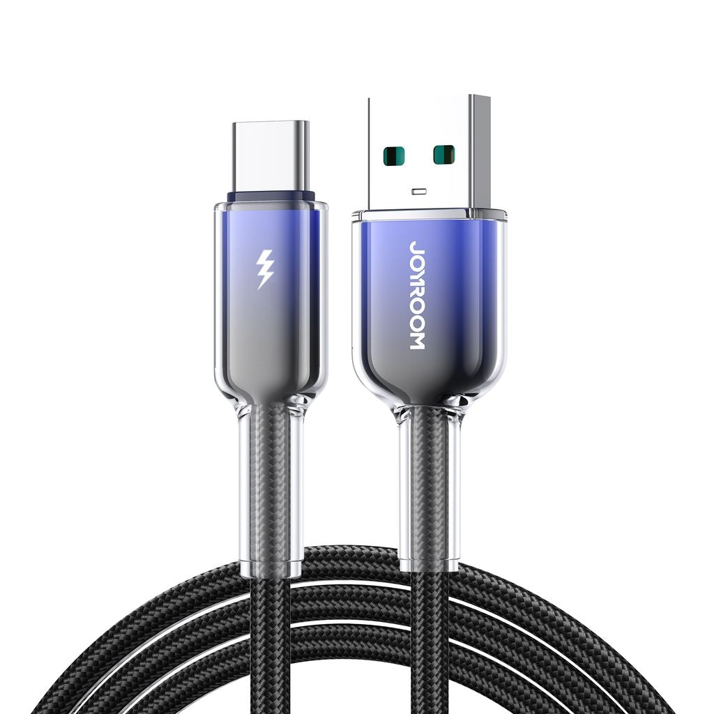 Joyroom USB-A to USB-C Cable Fast Charging 3A, 1.2m - Black/Purple
