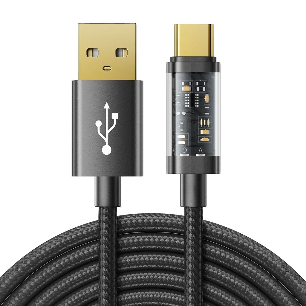 Joyroom USB-A to USB-C cable with fast charging 3A, 2m - Black