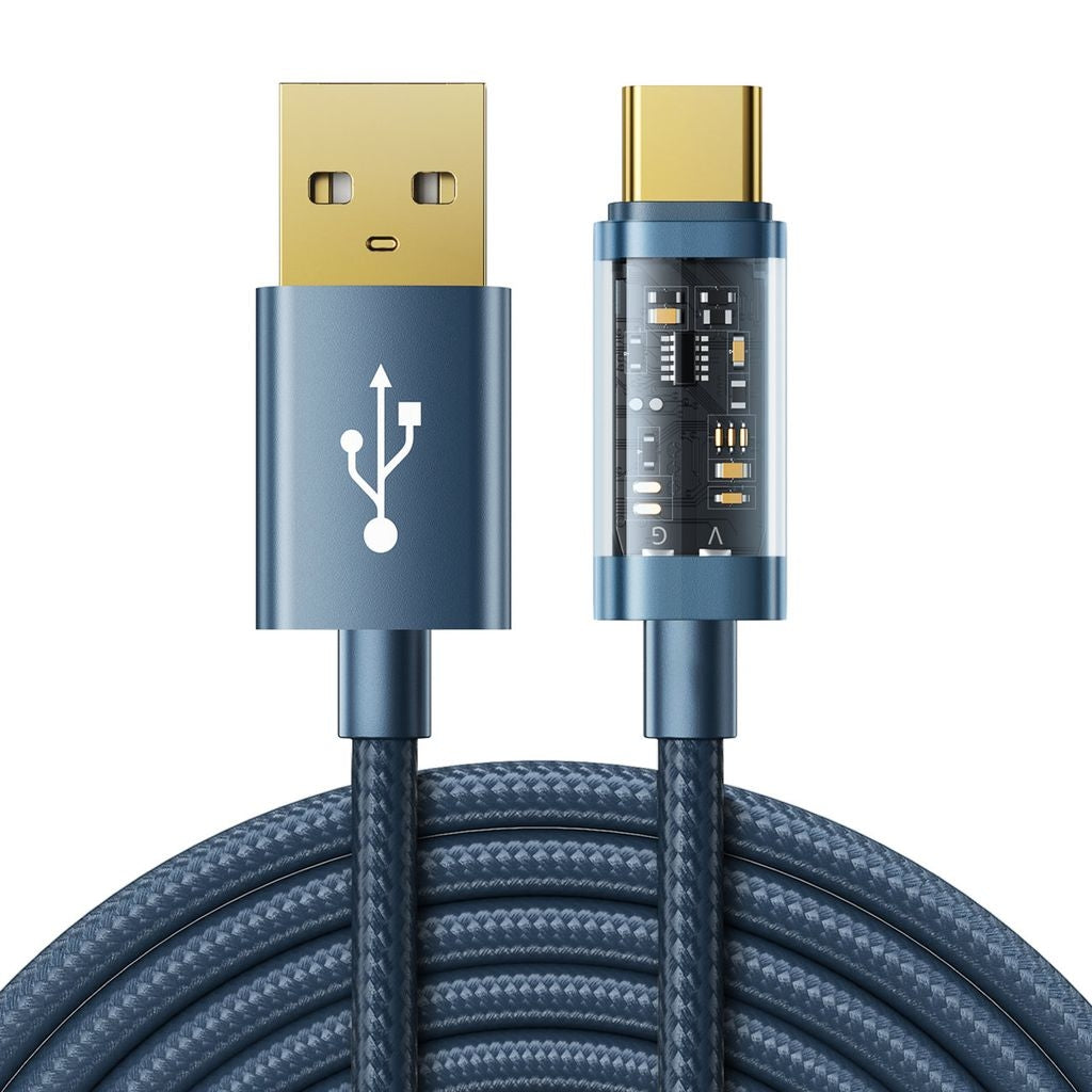 Joyroom USB-A to USB-C cable with fast charging 3A, 2m - Blue