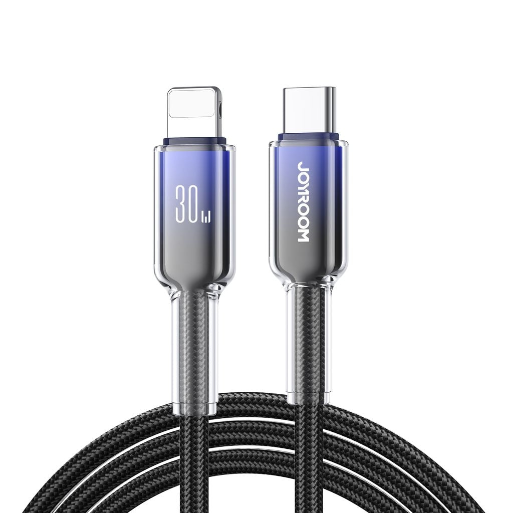 Joyroom USB-C to Lightning Cable Fast Charging 30W, 1.2m - Black/Purple